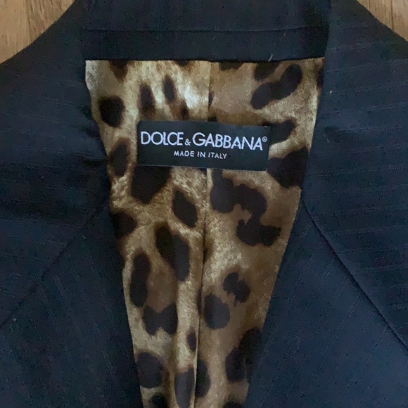 Dolce & Gabbana authentic navy/black blazer size L  like new ! - Picture 4 of 12